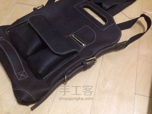疯马皮 多功能 商务包 第26步