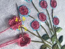 很多小伙伴在问野蔷薇花瓣的绣法 这里分享给大家