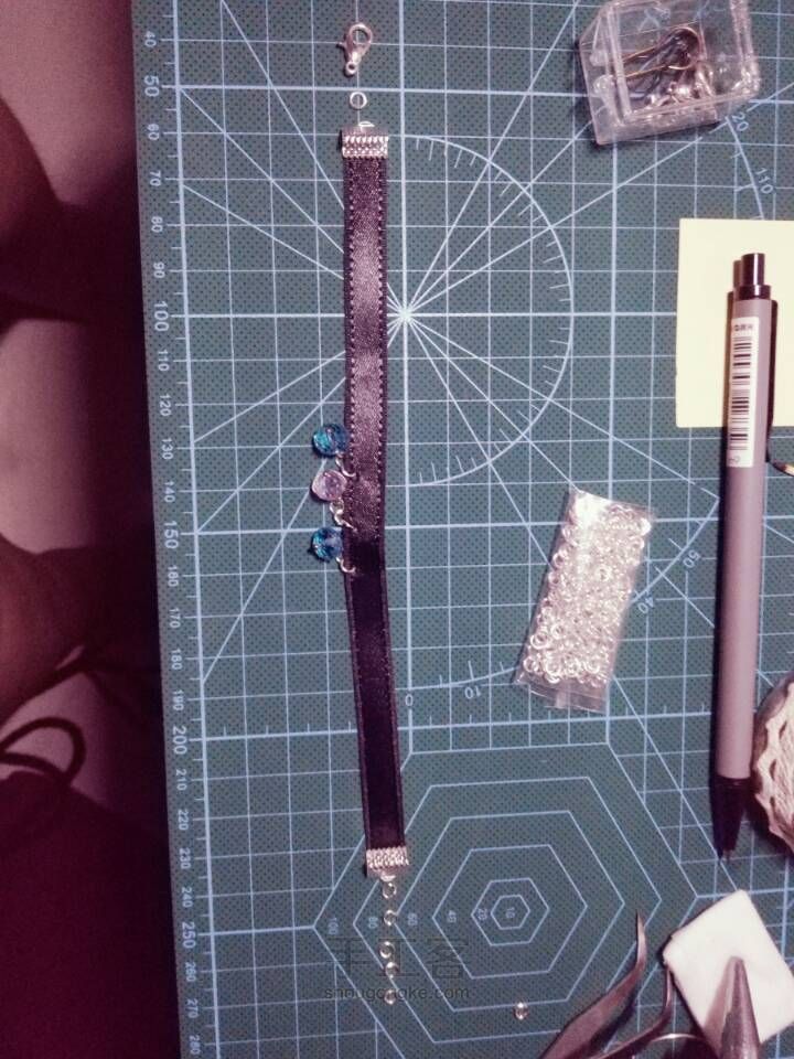 可爱的缎带锁骨链 第8步