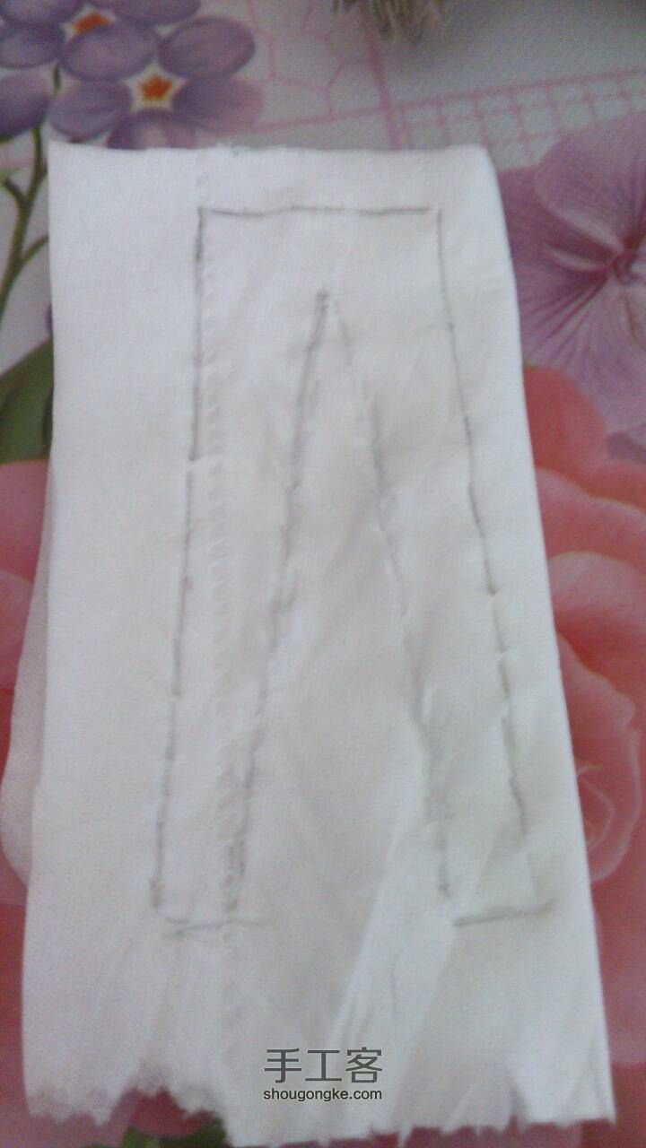 娃娃衣服(被带裤) 第2步