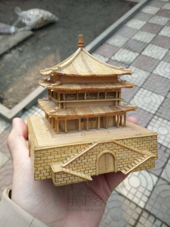 西安钟楼竹木模型制作（正式版 第128步