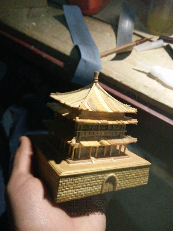 西安钟楼竹木模型制作（正式版 第130步