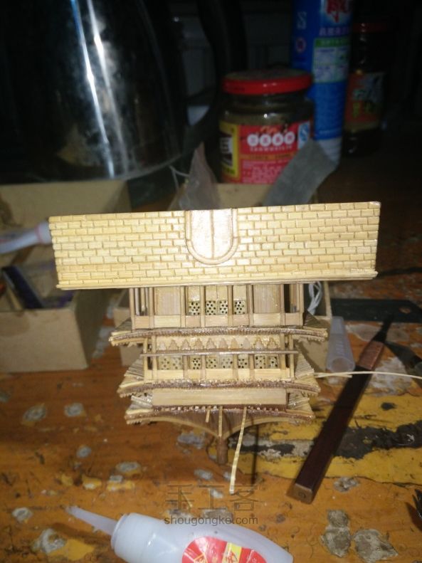 西安钟楼竹木模型制作（正式版 第138步