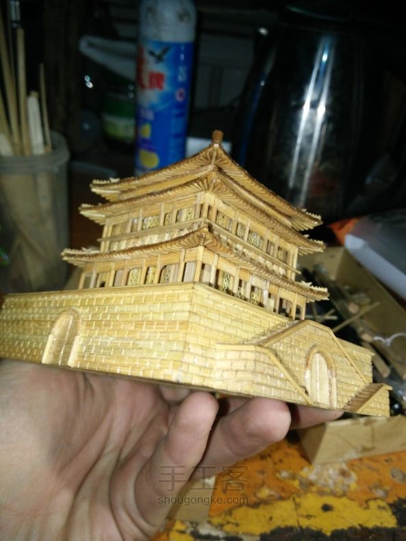 西安钟楼竹木模型制作（正式版 第140步