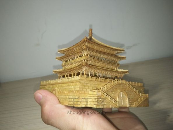 西安钟楼竹木模型制作（正式版 第159步