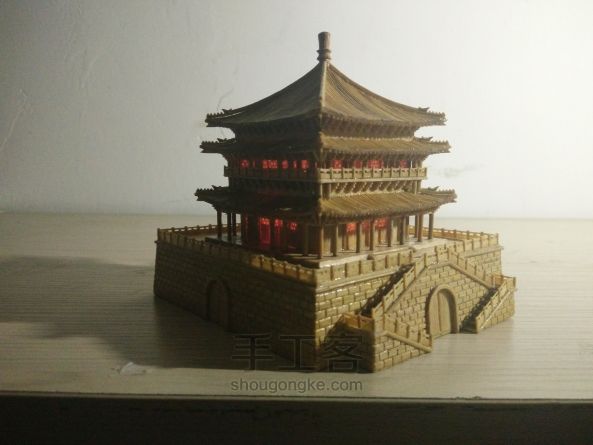 西安钟楼竹木模型制作（正式版 第3步