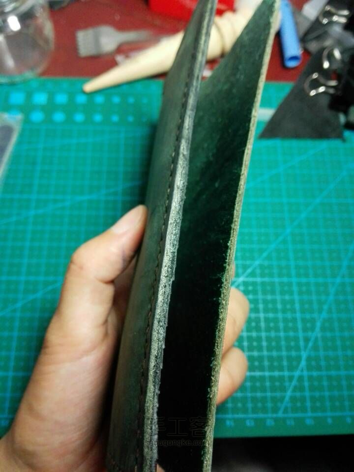 疯马皮长款男士钱包 第10步