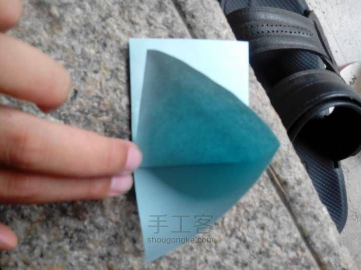 简单玫瑰花的折法 第3步