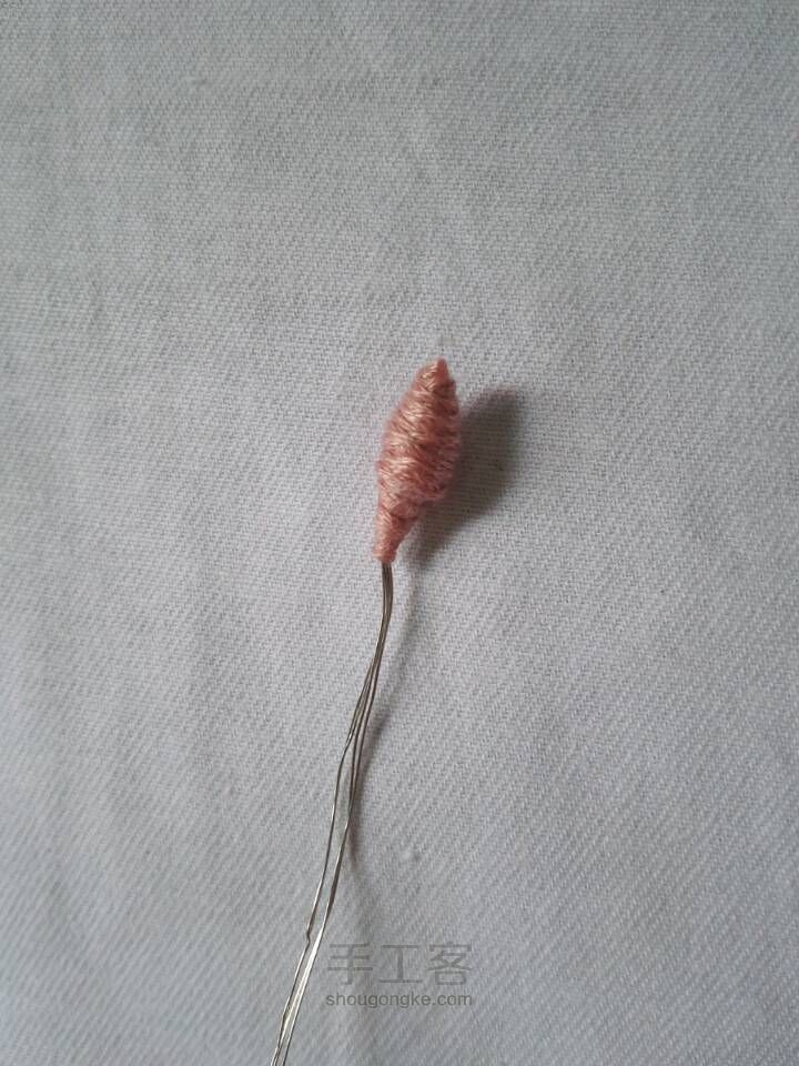 立体刺绣花朵胸针，山茶花😘 第5步