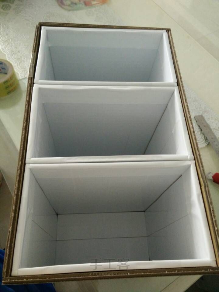 如何利用现成的纸盒做个收纳柜呢？ 第30步