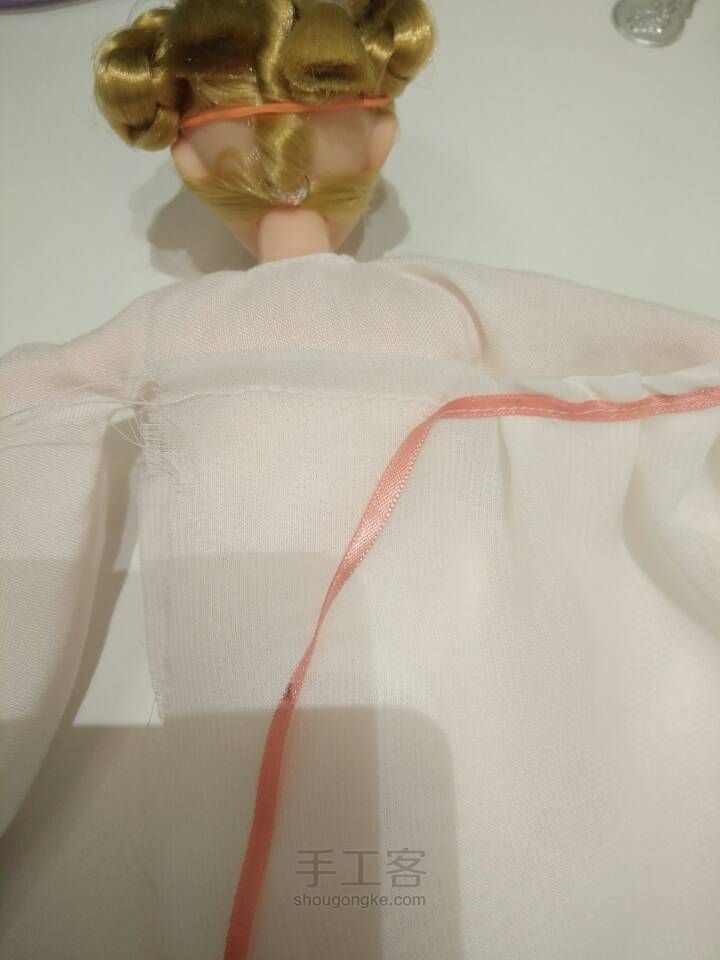 手工布艺【娃衣】芭比娃娃古装服饰韩国宫装 第12步
