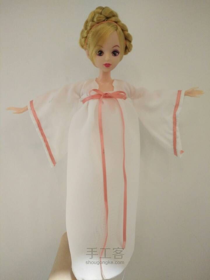 手工布艺【娃衣】芭比娃娃古装服饰韩国宫装 第14步
