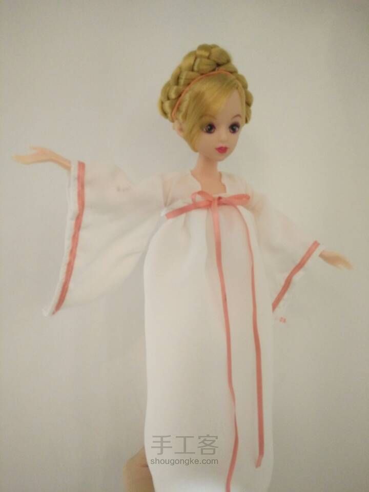手工布艺【娃衣】芭比娃娃古装服饰韩国宫装 第15步