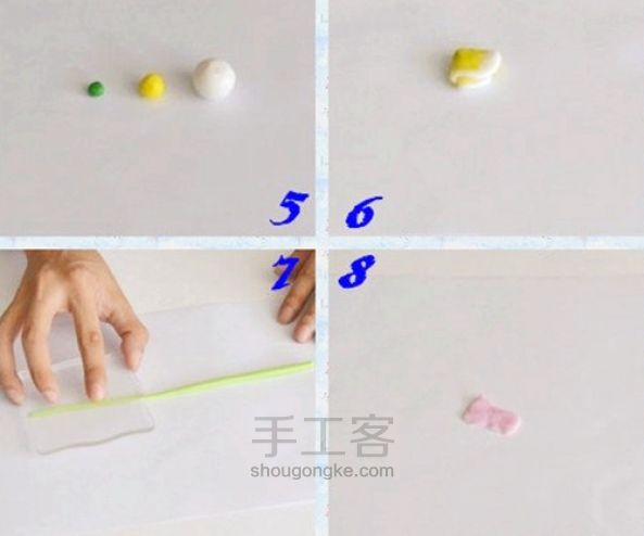 首饰泥DIY多肉盆栽 第2步