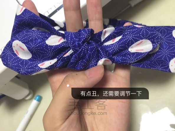 自制亲子DIY兔耳朵发带，快给你家小婊贝来一发~ 第14步