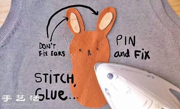 分享一件可爱的口袋兔子T恤（转载） 第5步