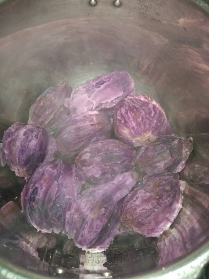 山药紫薯糕 第2步