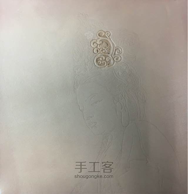 观世音菩萨——皮雕 第2步