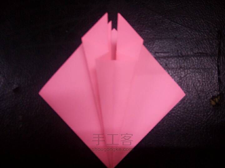 【子皿】纸伞【童年折纸】 第7步