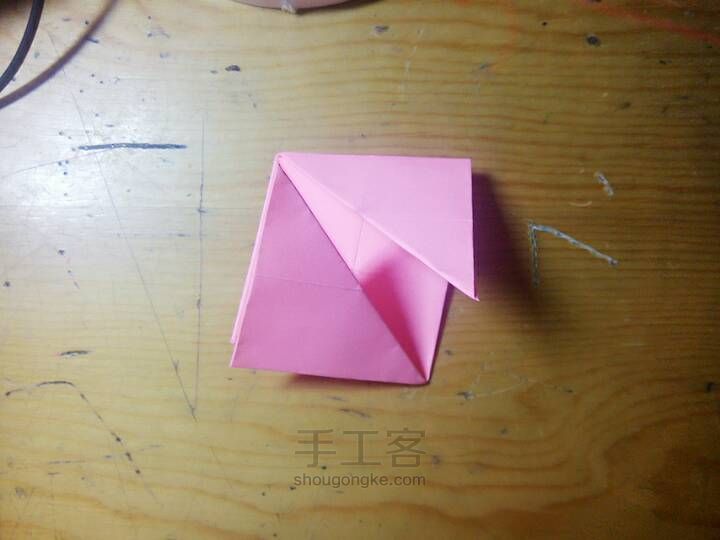 【子皿】三角包【童年折纸】 第13步