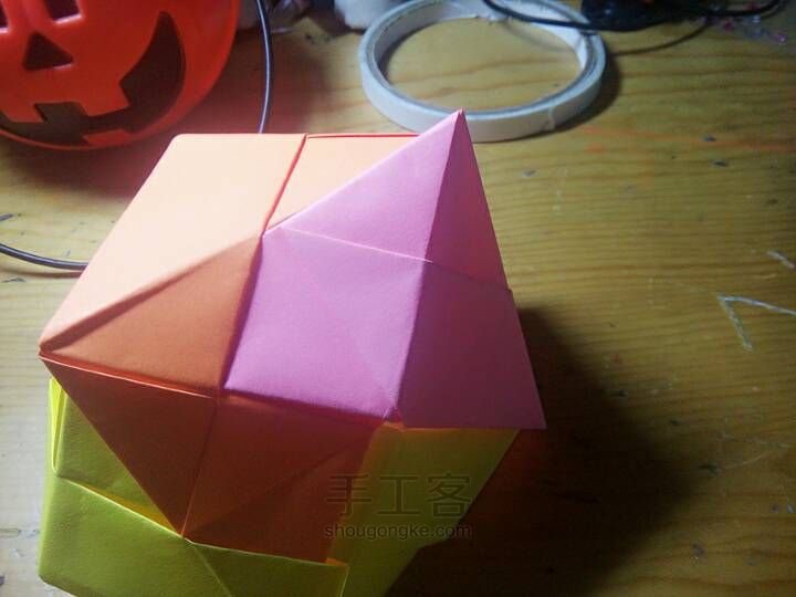【子皿】三角包【童年折纸】 第17步