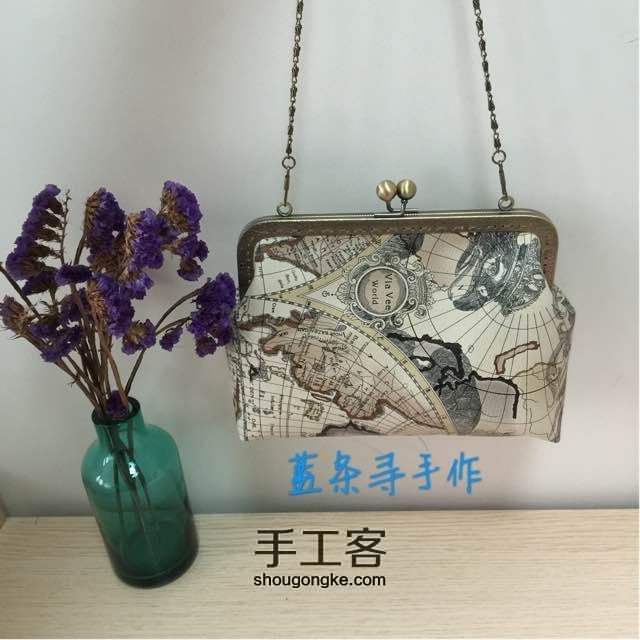 【蓝条寻手作】环球旅行地图包 第11步