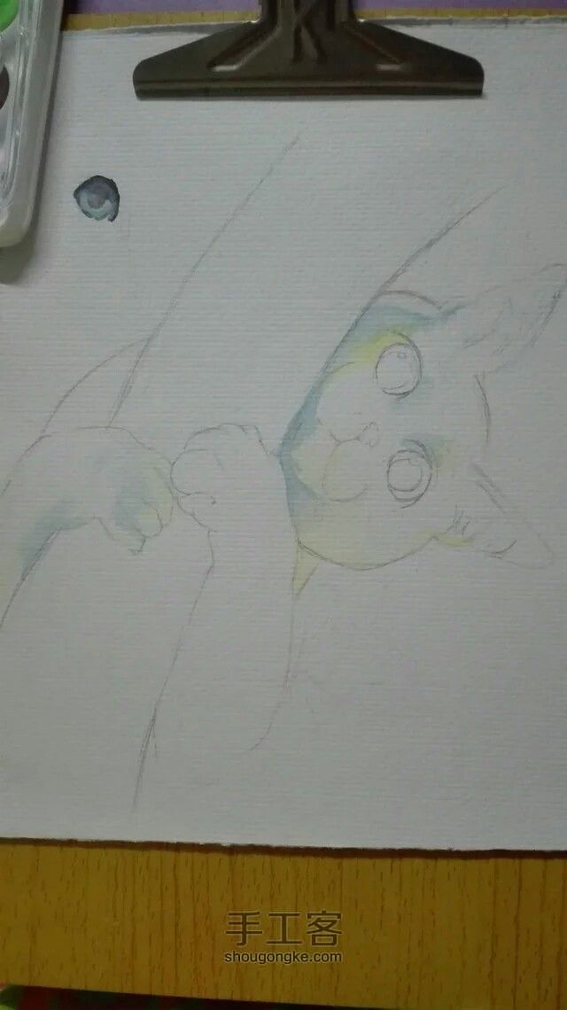可爱猫咪手绘（水彩） 第2步
