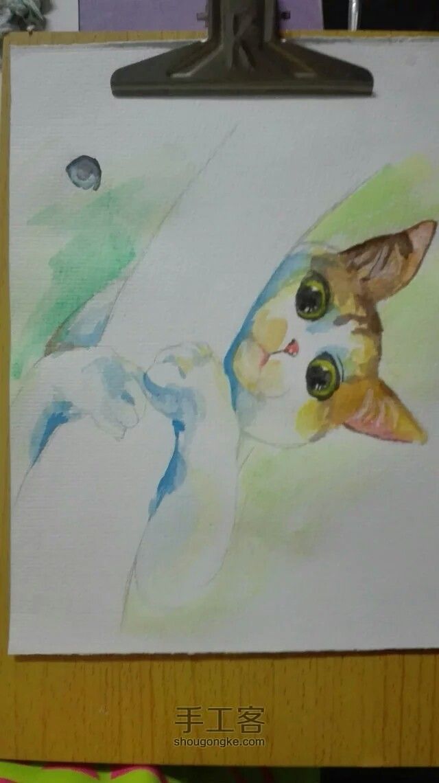 可爱猫咪手绘（水彩） 第9步