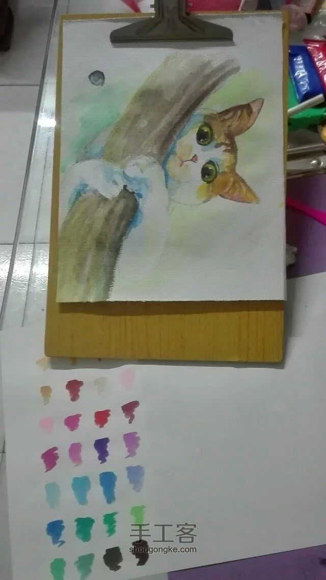 可爱猫咪手绘（水彩） 第11步
