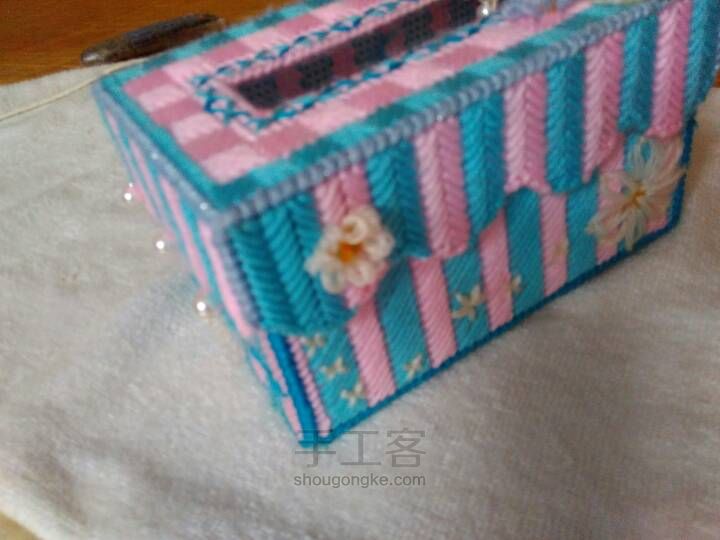 立体绣雏菊纸巾盒 第3步