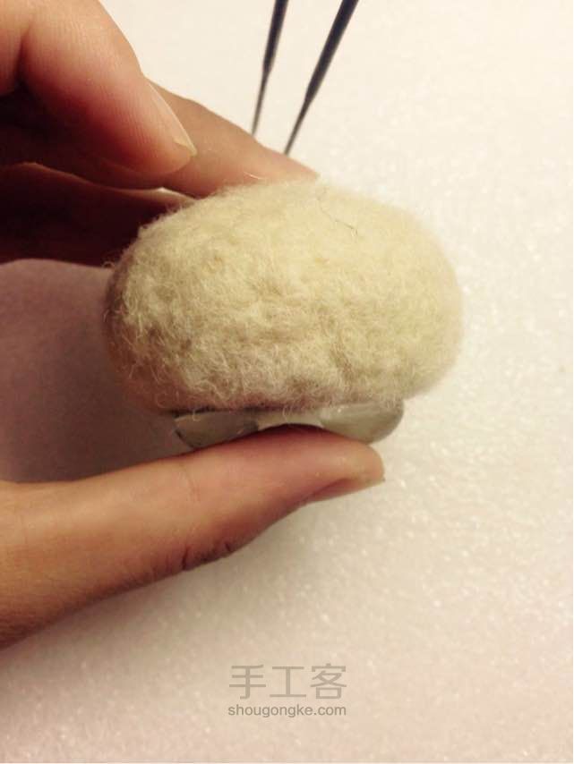 羊毛毡起司猫教程 第2步