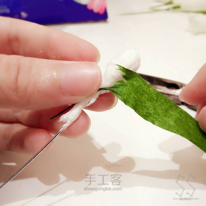 【纸艺花】铃兰花 第26步