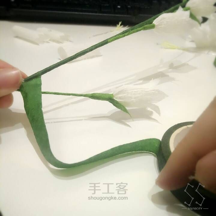 【纸艺花】铃兰花 第31步