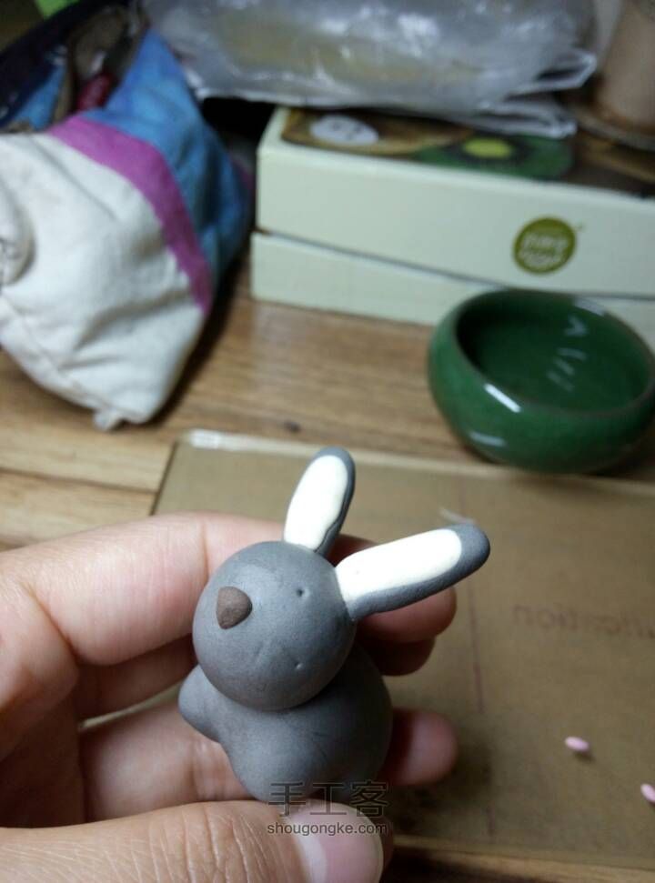 可爱的粘土小兔子 第22步