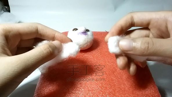 萌萌折耳猫羊毛毡教程 第7步