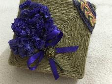 还是紫色系装饰盒，麻绳控