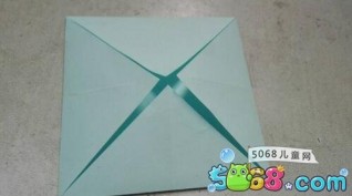 可爱的猫咪纸盒的折纸方法 折纸盒子教程图解 第3步