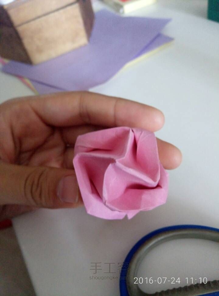 折纸玫瑰 第40步