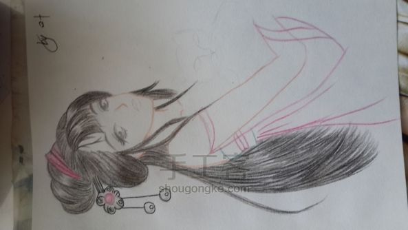 彩铅作画 第4步