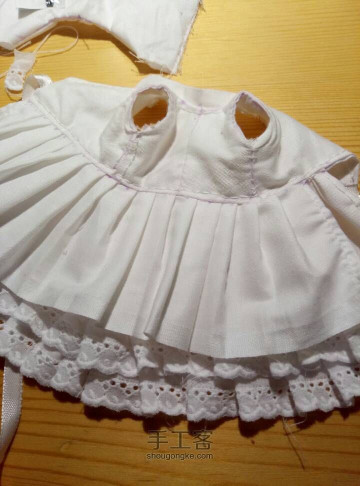 六分Lolita风裙子（上）白色立领衬裙 第20步