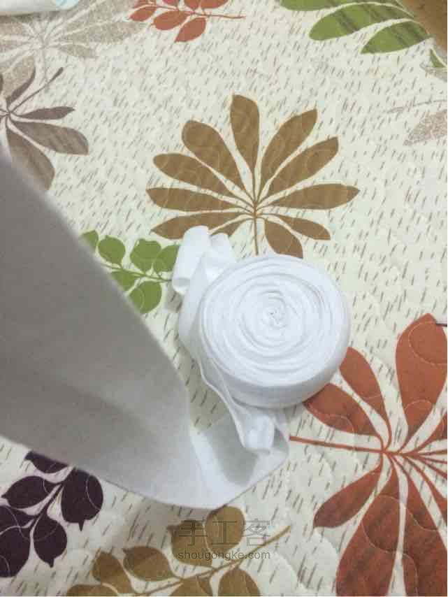 绣花口水巾 第6步