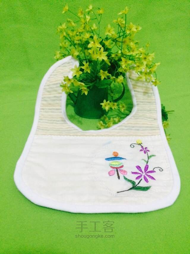 绣花口水巾 第12步