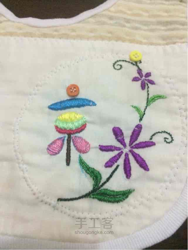 绣花口水巾 第11步
