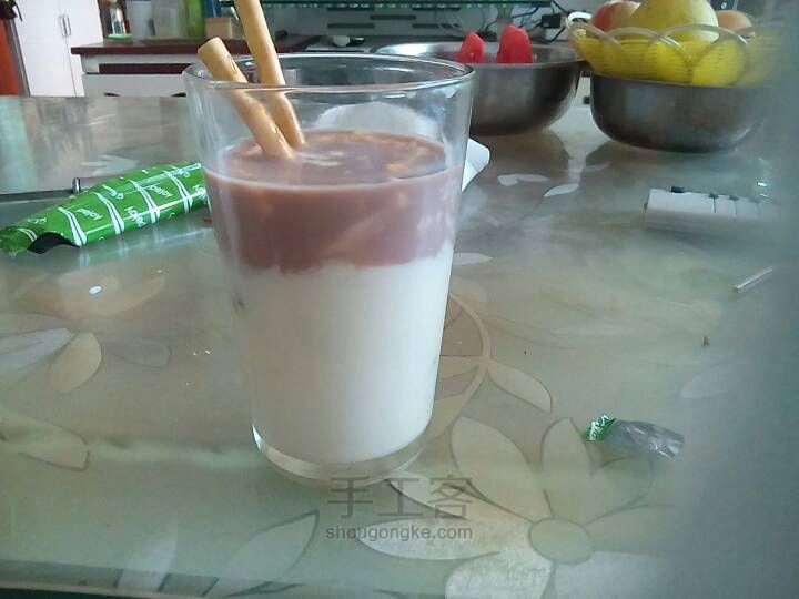 巧克力酸奶抹茶棒牛奶 第6步