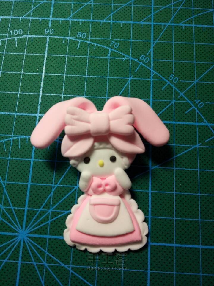 可爱的粉色小兔 第12步