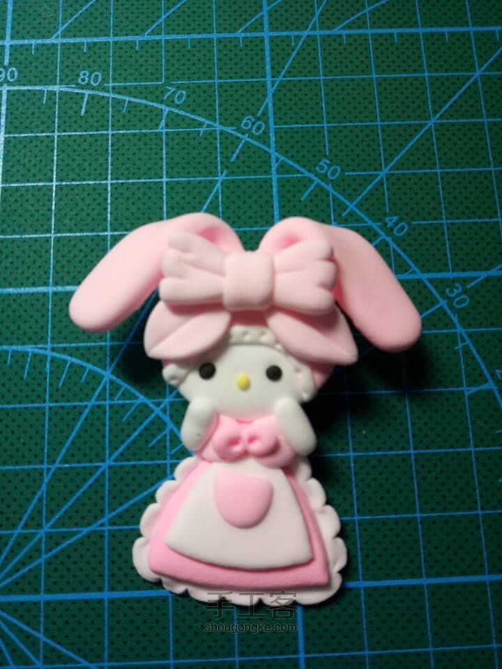 可爱的粉色小兔 第11步
