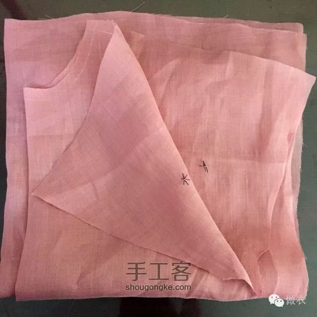 小飞袖立领茶服制作图解 第6步