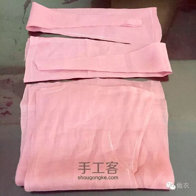 小飞袖立领茶服制作图解 第5步