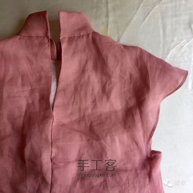 小飞袖立领茶服制作图解 第21步