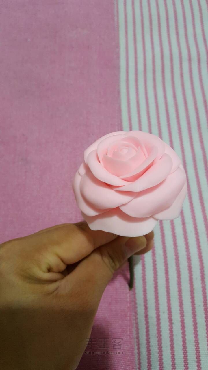 树脂粘土玫瑰花摆件 第10步